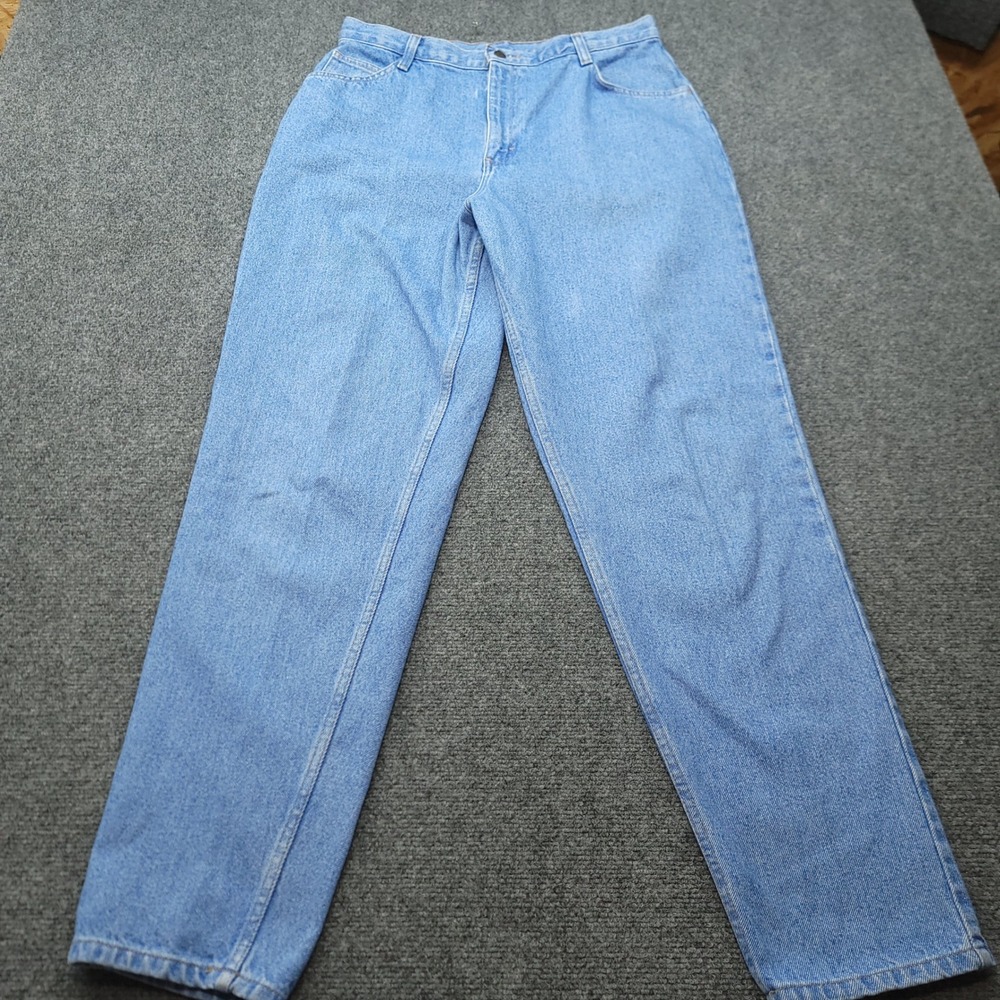 Vintage Gitano High Waisted Mom Jeans Light Wash Tapered Leg‎ 16 Tall GM601PK